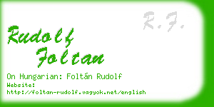 rudolf foltan business card